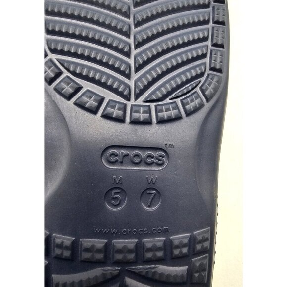 CROCS UNISEX SLIDERS Slip on Sandals Navy W 7/M 5 - Picture 4 of 4
